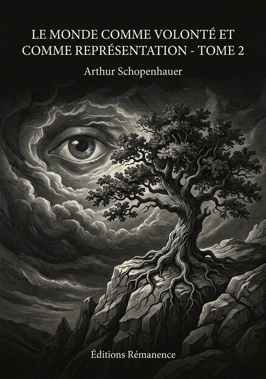 Livre Le Monde comme volonté et comme représentation - Tome 2 par Arthur Schopenhauer - Couverture - Editions Remanence