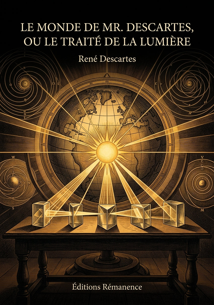 Livre Le Monde de Mr. Descartes, ou Le Traité de la lumière par René Descartes - Couverture - Editions Remanence