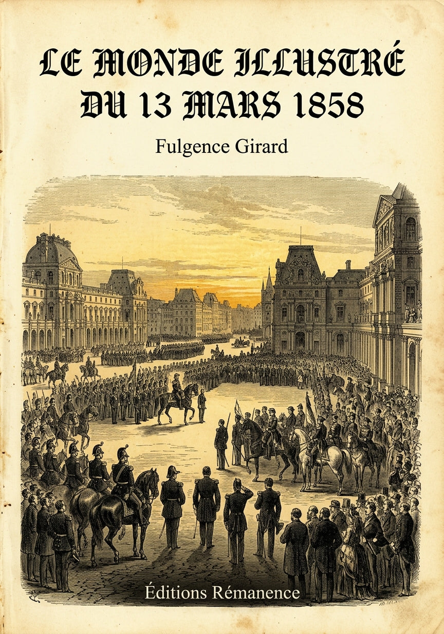 Livre Le Monde illustré du 13 mars 1858 par Fulgence Girard - Couverture - Editions Remanence
