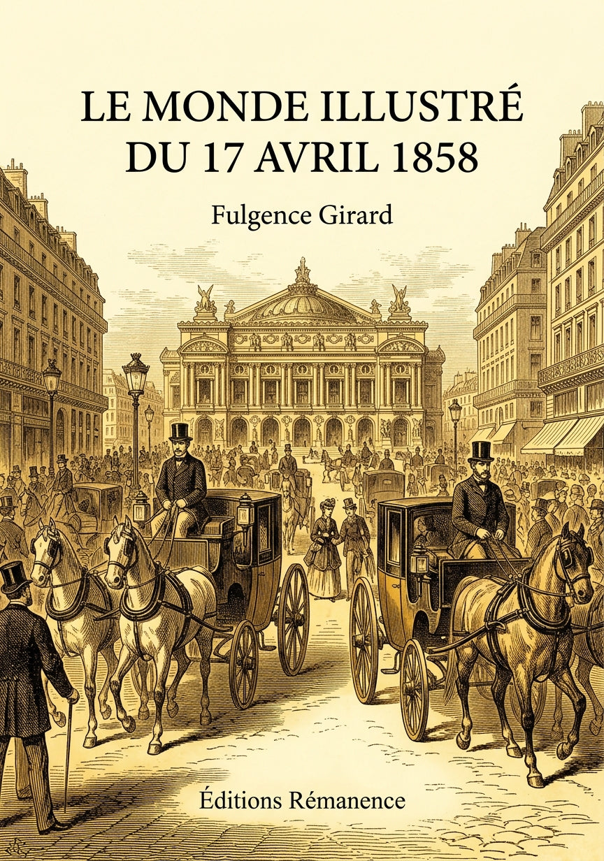 Livre Le Monde illustré du 17 avril 1858 par Fulgence Girard - Couverture - Editions Remanence
