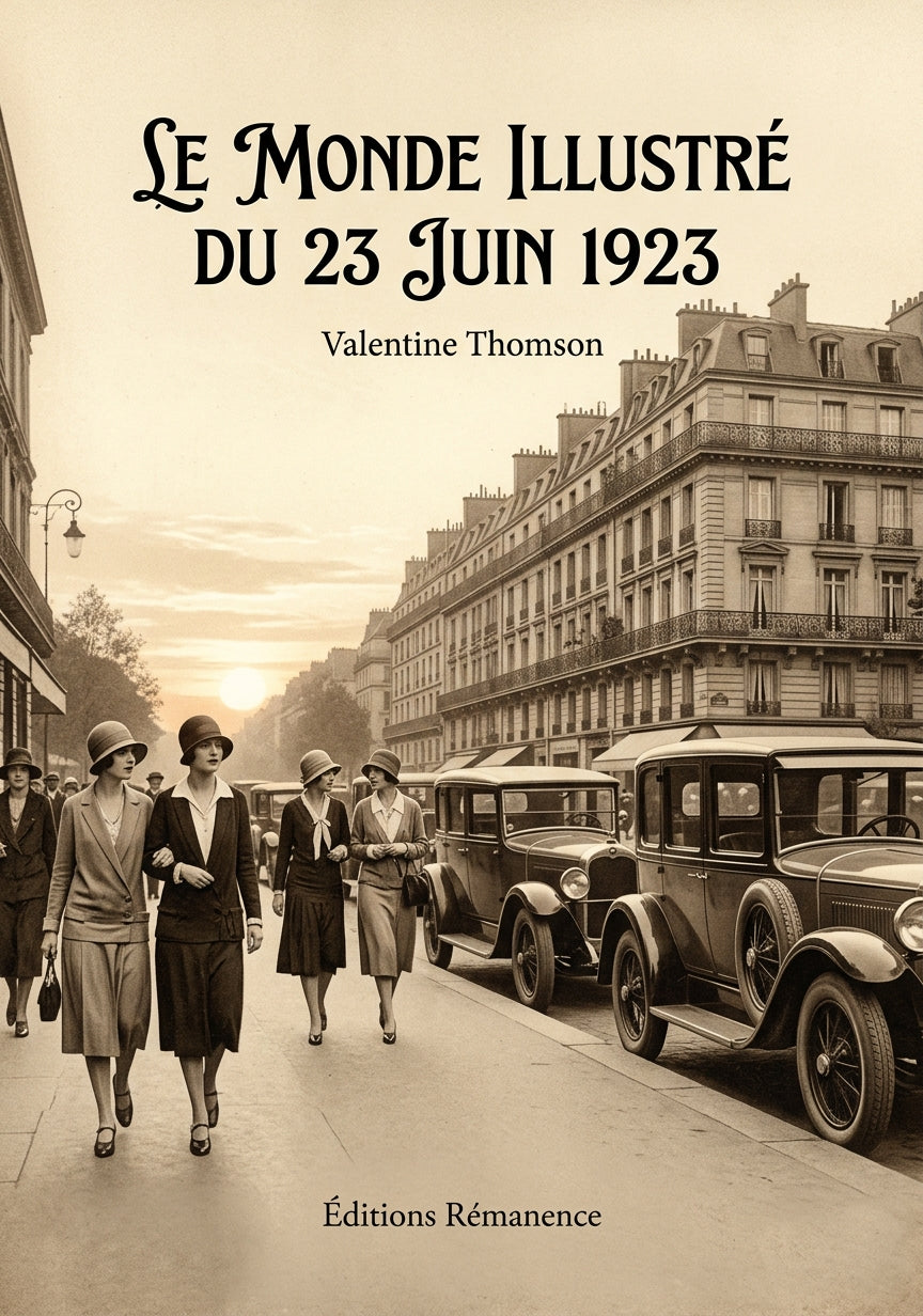 Livre Le Monde illustré du 23 juin 1923 par Valentine Thomson - Couverture - Editions Remanence