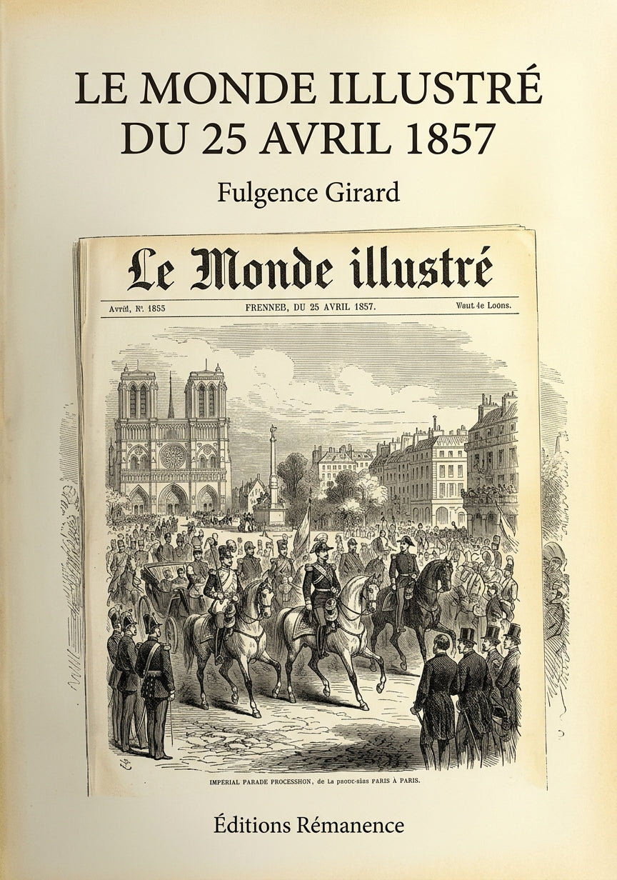 Livre Le Monde illustré du 25 avril 1857 par Fulgence Girard - Couverture - Editions Remanence