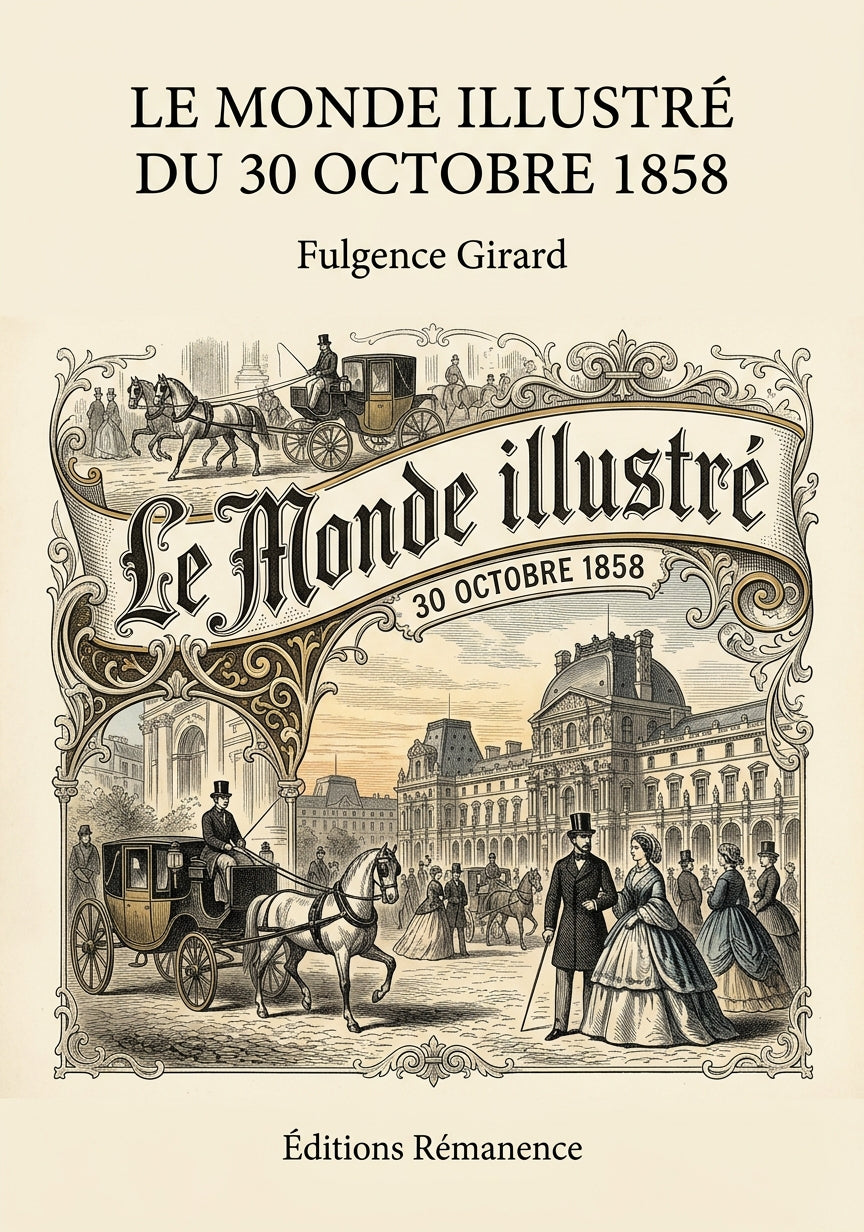 Livre Le Monde illustré du 30 octobre 1858 par Fulgence Girard - Couverture - Editions Remanence