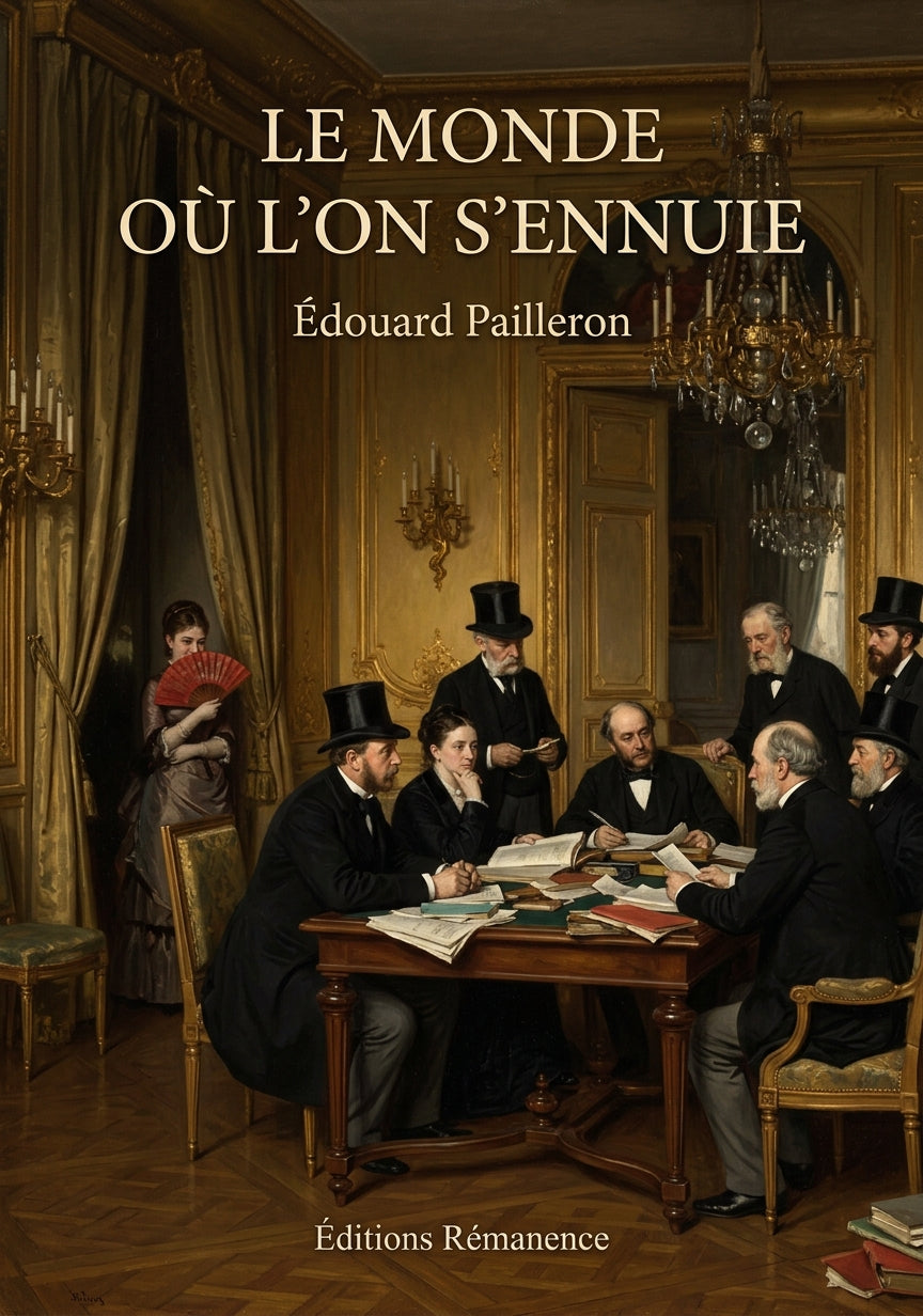 Livre Le monde où l’on s’ennuie par Édouard Pailleron - Couverture - Editions Remanence