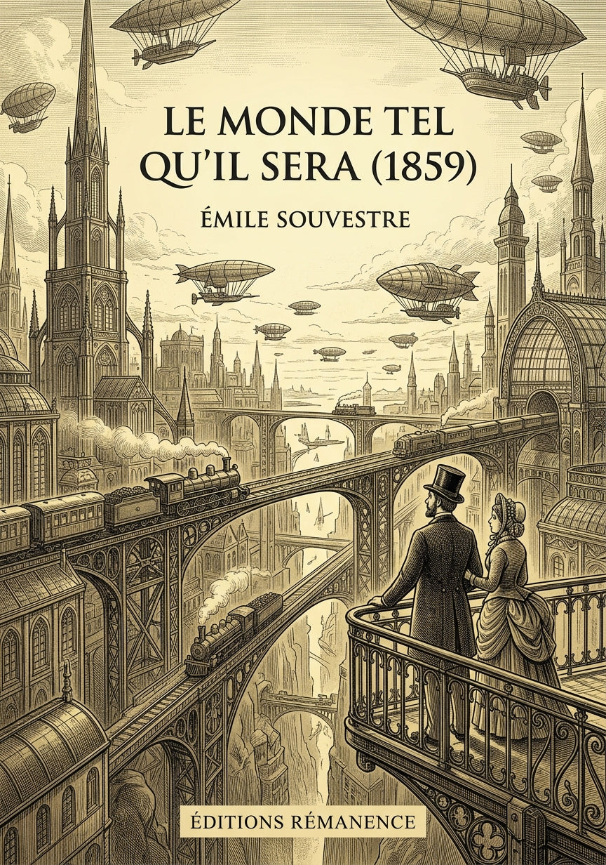 Livre Le Monde tel qu’il sera (1859) par Émile Souvestre - Couverture - Editions Remanence