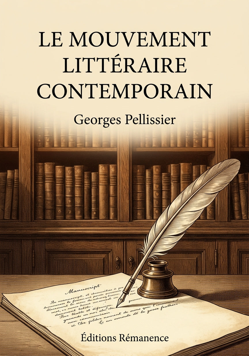 Livre Le Mouvement littéraire contemporain par Georges Pellissier - Couverture - Editions Remanence