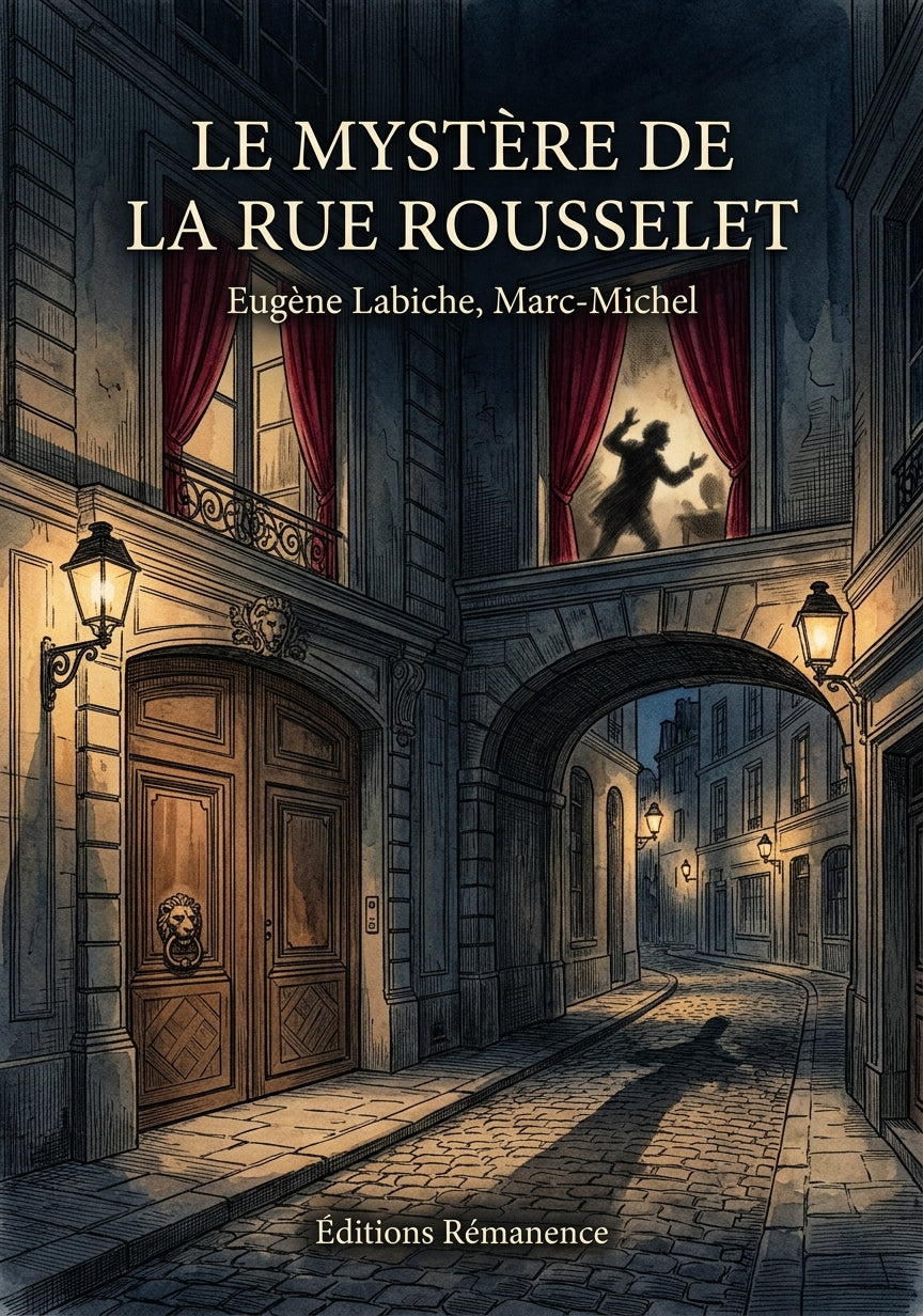 Livre Le Mystère de la rue Rousselet par Eugène Labiche, Marc-Michel - Couverture - Editions Remanence