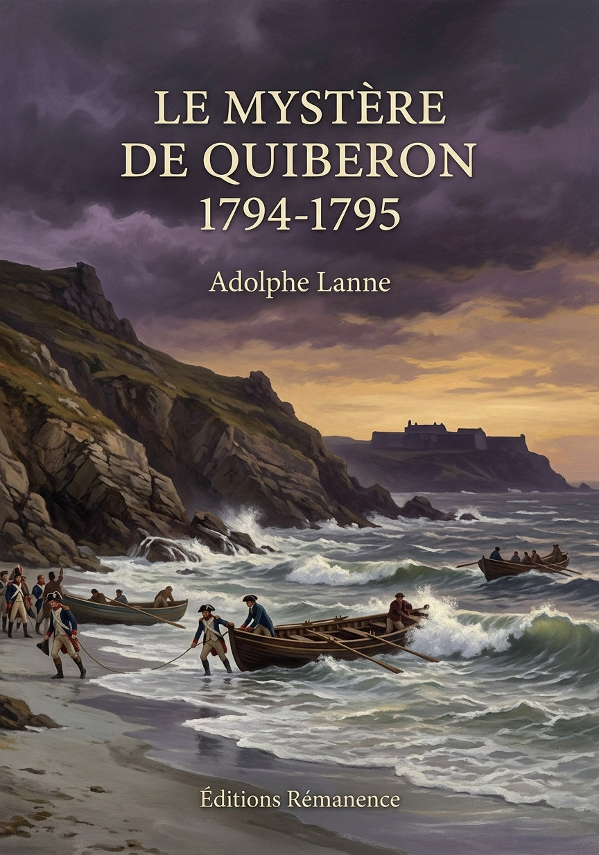 Livre Le Mystère de Quiberon 1794-1795 par Adolphe Lanne - Couverture - Editions Remanence