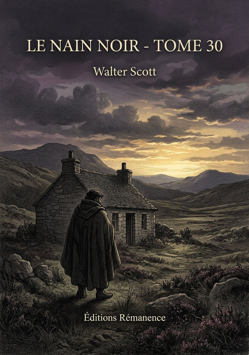 Livre Le Nain noir - Tome 30 par Walter Scott - Couverture - Editions Remanence