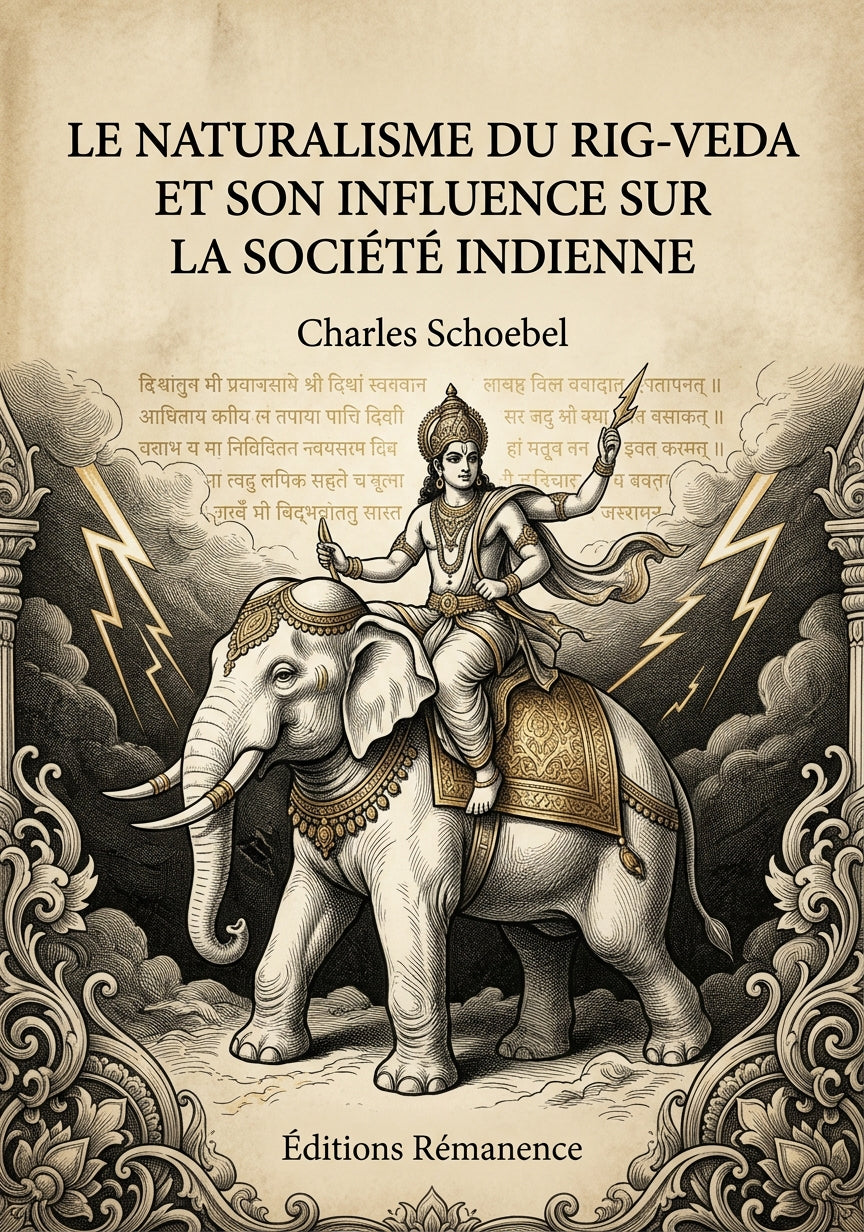Livre Le Naturalisme du Rig-Veda et son influence sur la société indienne par Charles Schoebel - Couverture - Editions Remanence