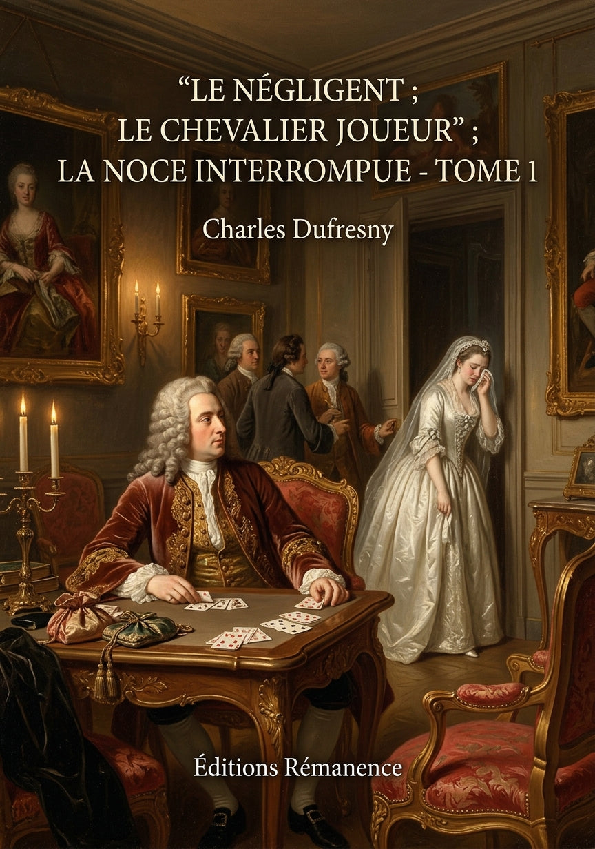 Livre Le Négligent ; Le Chevalier joueur ; La Noce interrompue - Tome 1 par Charles Dufresny - Couverture - Editions Remanence