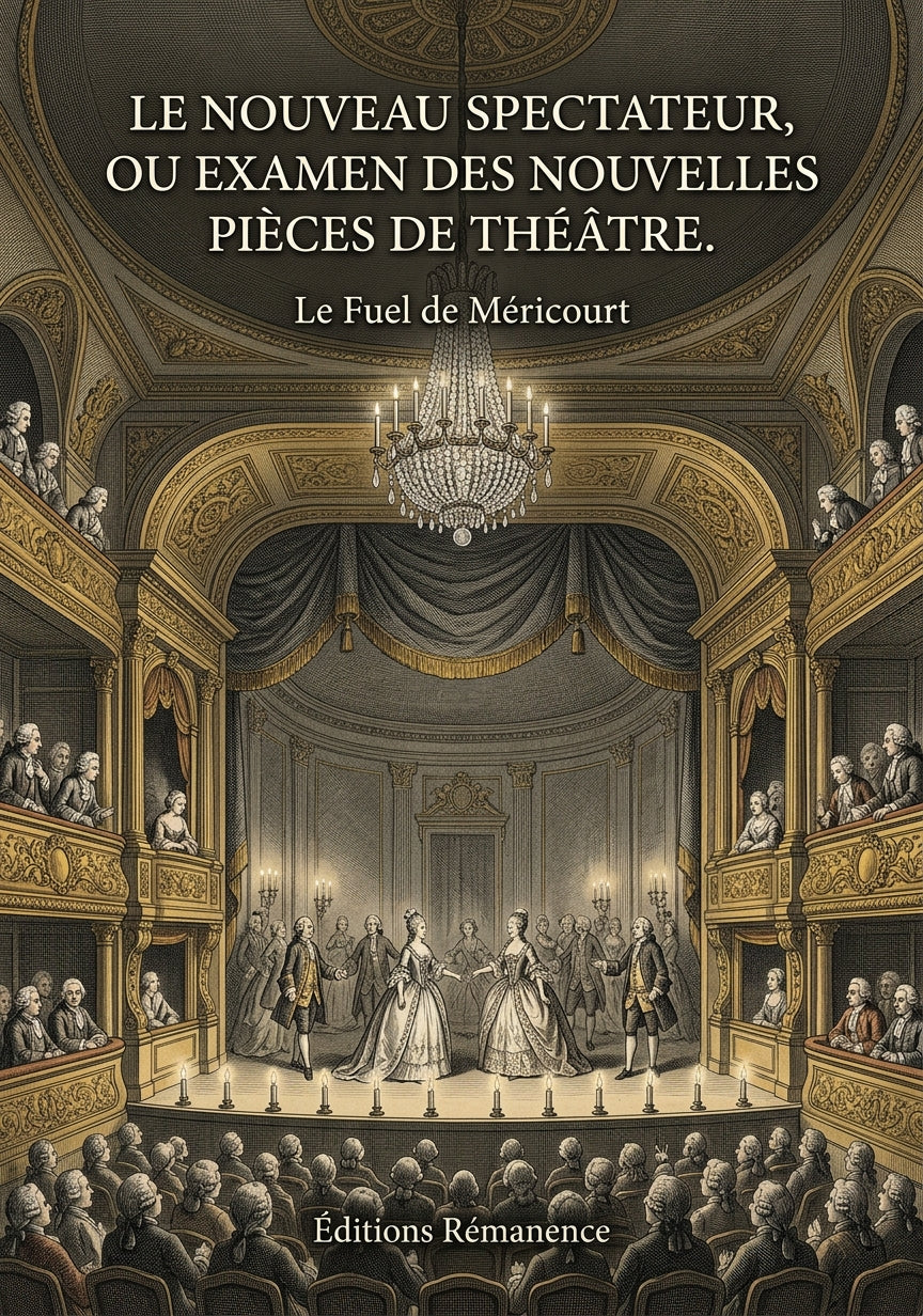 Livre Le Nouveau Spectateur, ou Examen des nouvelles pièces de théâtre. par Le Fuel de Méricourt - Couverture - Editions Remanence