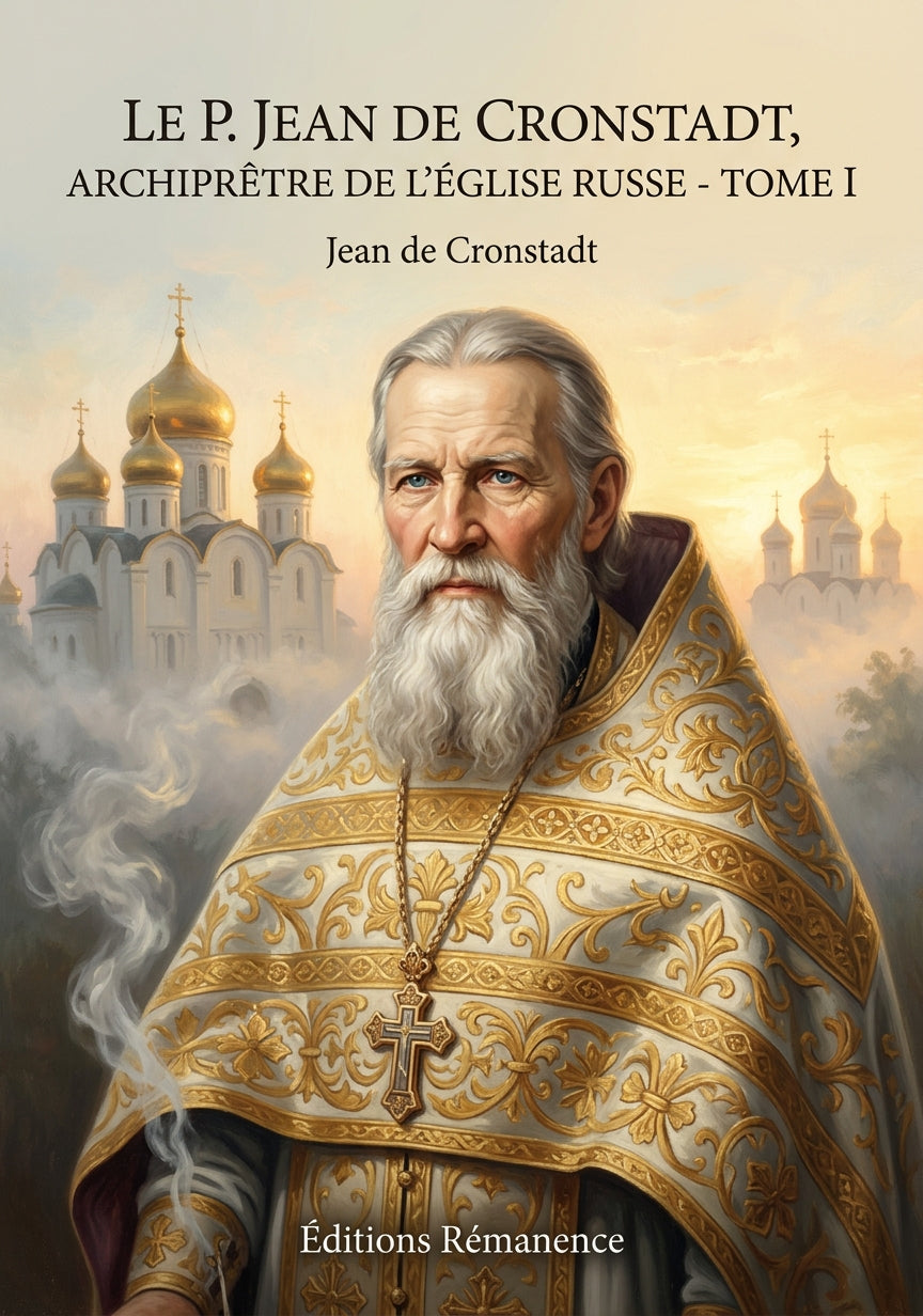 Livre Le P. Jean de Cronstadt, archiprêtre de l’Église russe - Tome I par Jean de Cronstadt - Couverture - Editions Remanence