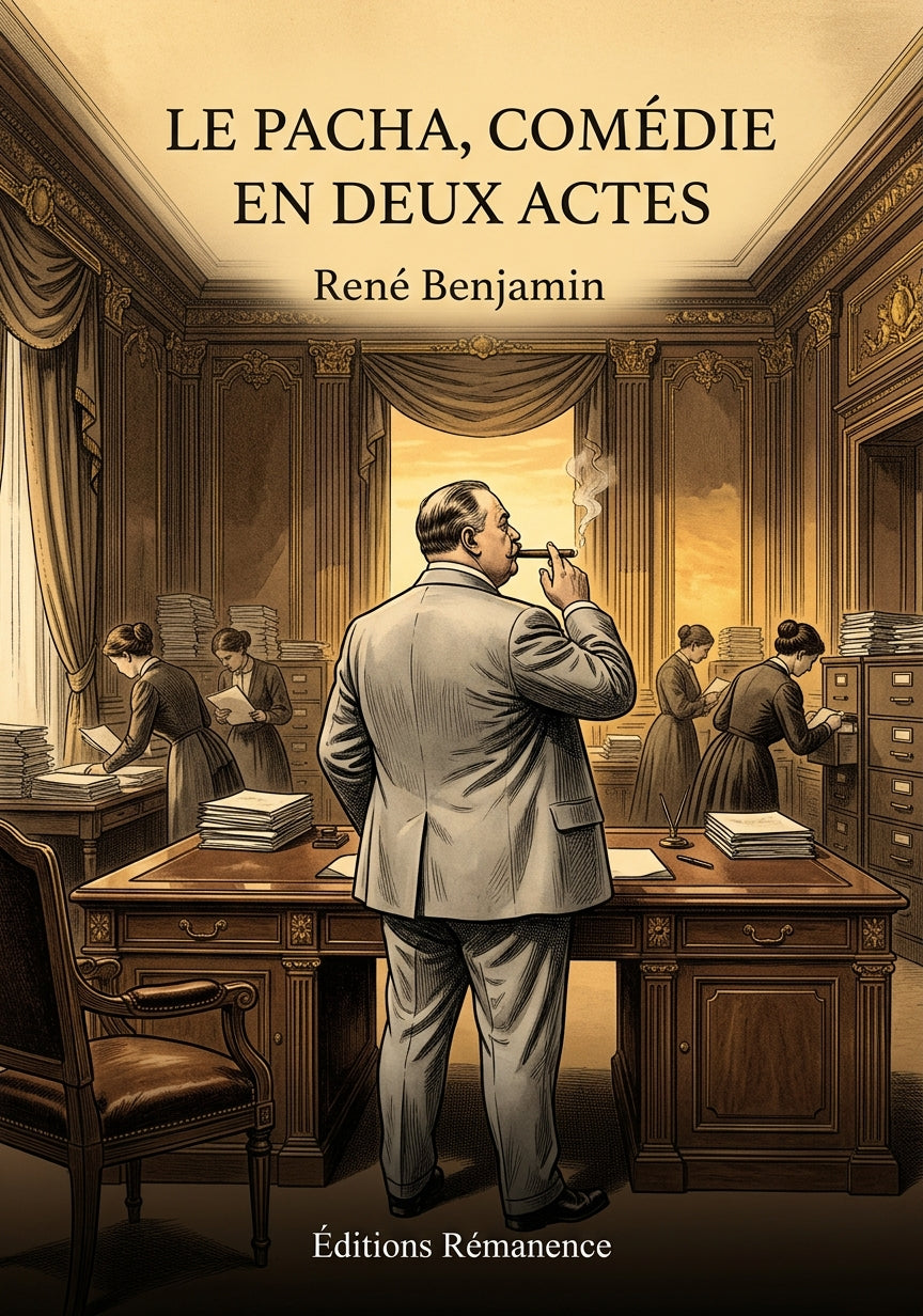 Livre Le Pacha, comédie en deux actes par René Benjamin - Couverture - Editions Remanence