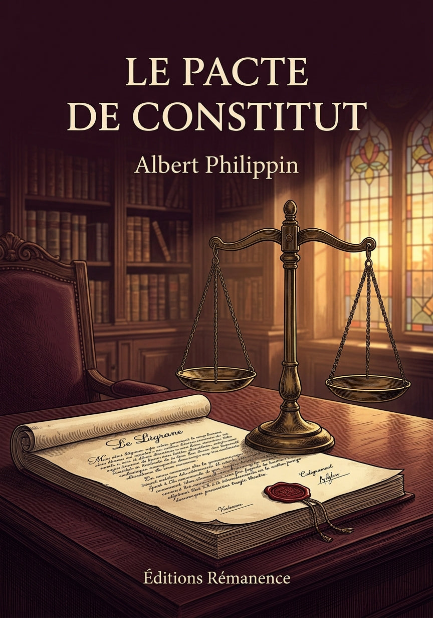 Livre Le Pacte de Constitut par Albert Philippin - Couverture - Editions Remanence