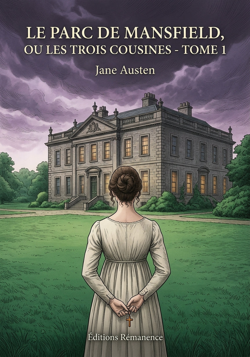 Livre Le Parc de Mansfield, ou les Trois cousines - Tome 1 par Jane Austen - Couverture - Editions Remanence