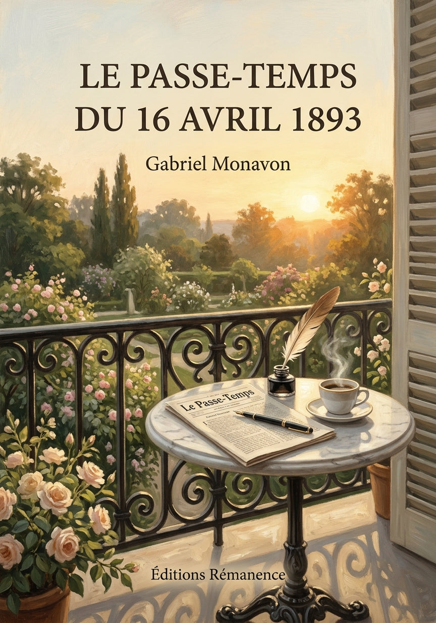 Livre Le Passe-Temps du 16 avril 1893 par Gabriel Monavon - Couverture - Editions Remanence