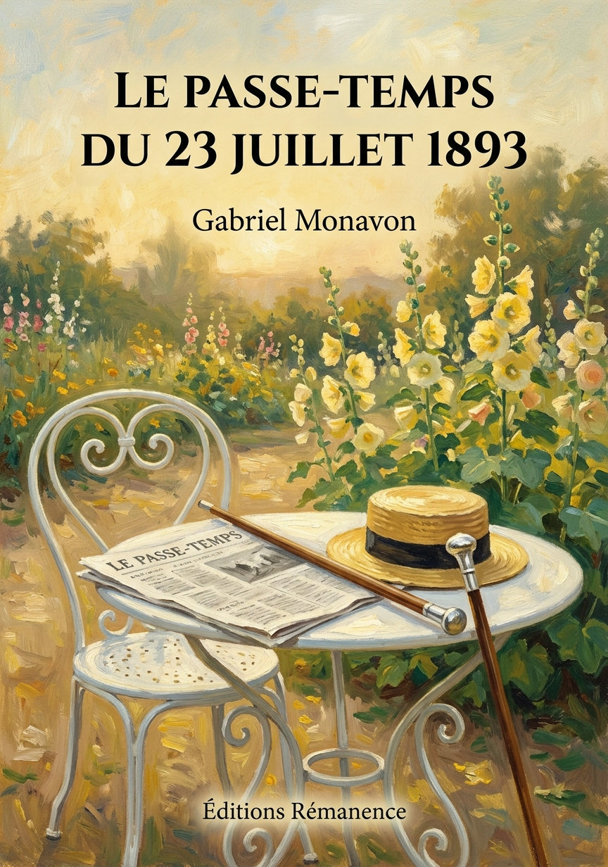 Livre Le Passe-Temps du 23 juillet 1893 par Gabriel Monavon - Couverture - Editions Remanence