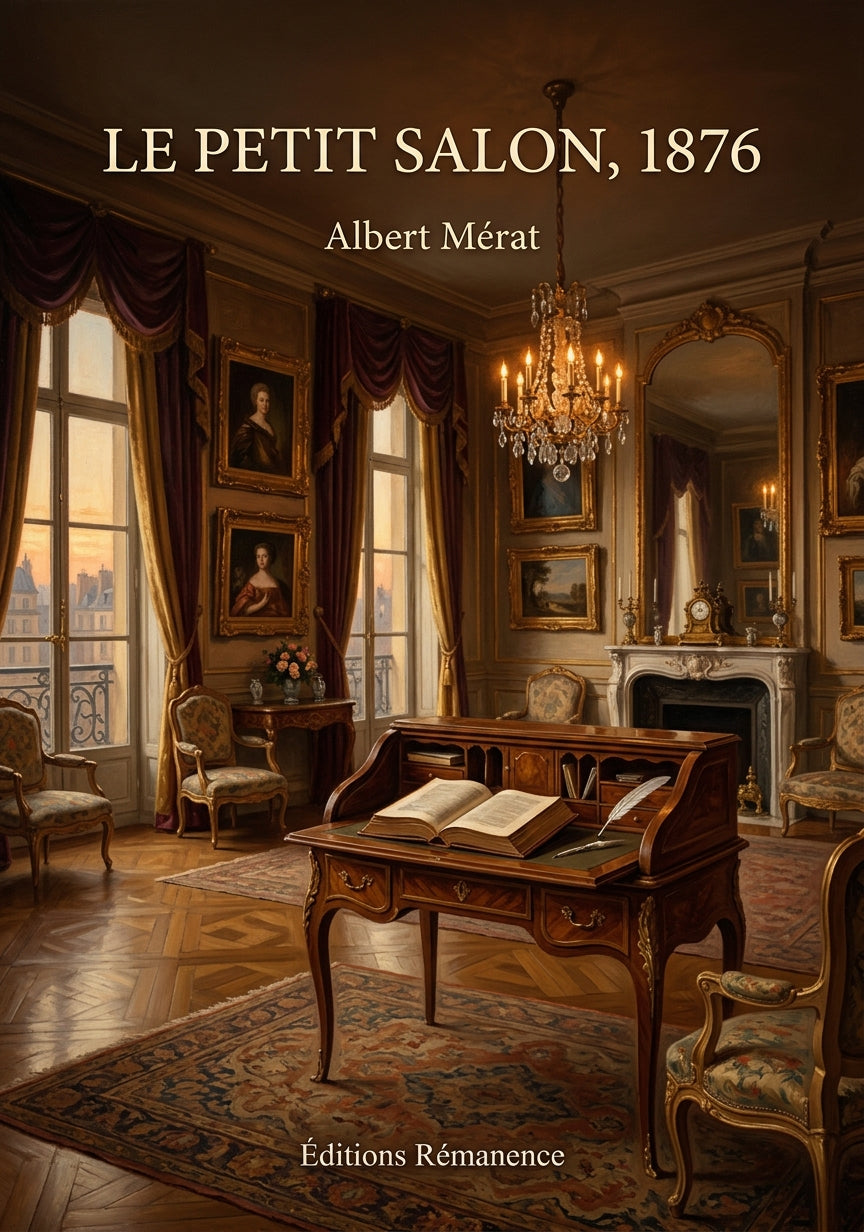 Livre Le Petit Salon, 1876 par Albert Mérat - Couverture - Editions Remanence