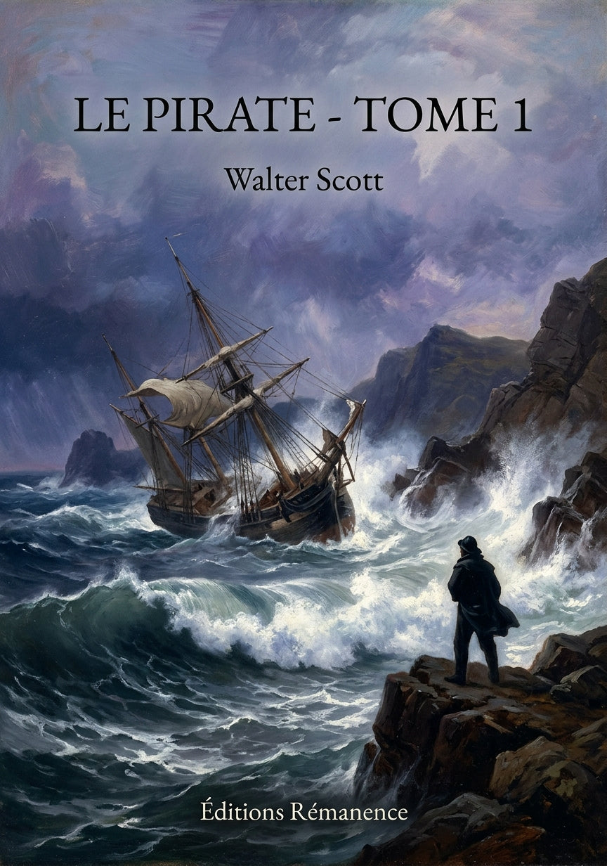 Livre Le Pirate - Tome 1 par Walter Scott - Couverture - Editions Remanence