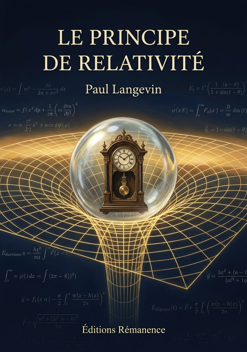 Livre Le Principe de relativité par Paul Langevin - Couverture - Editions Remanence