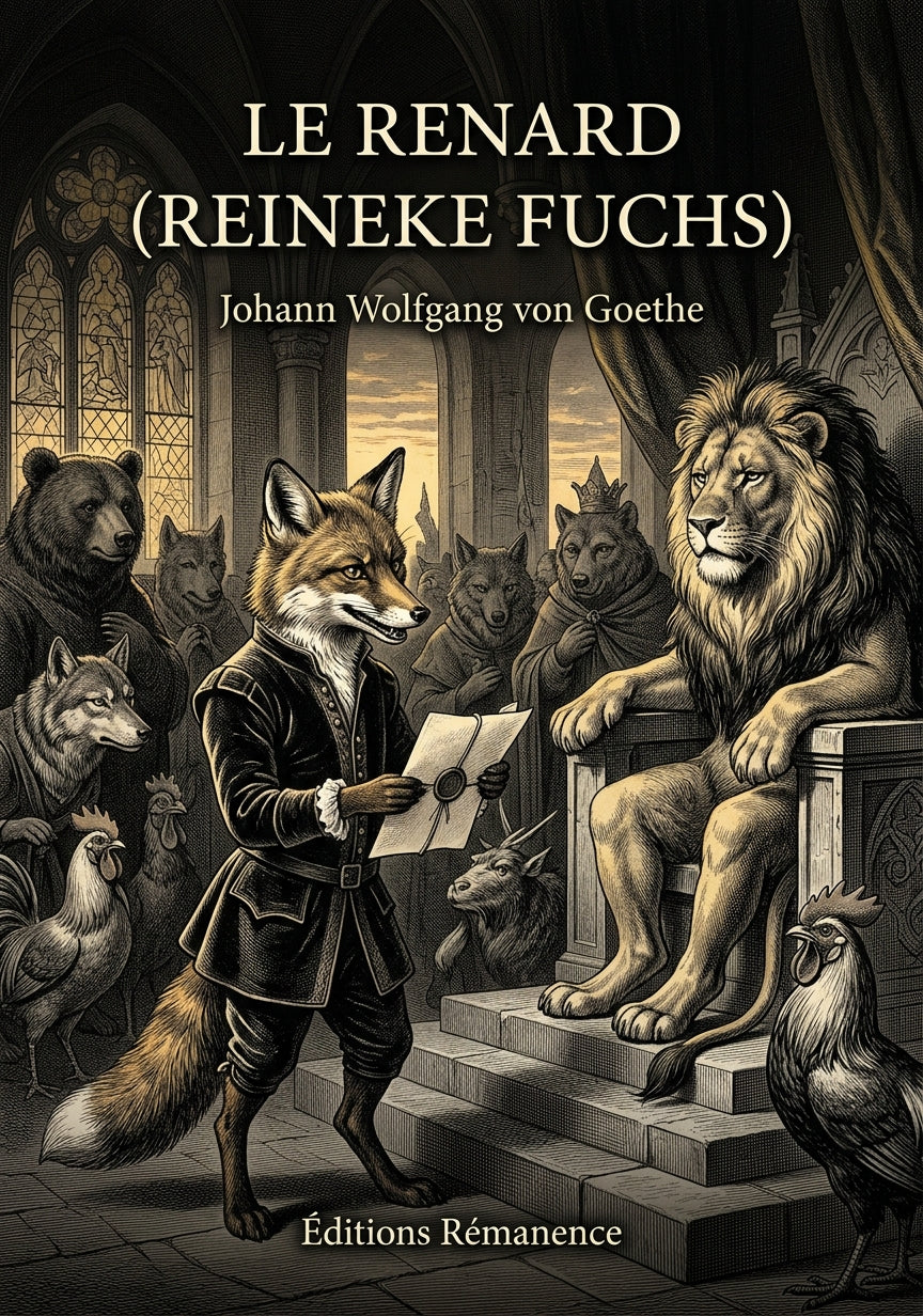 Livre Le Renard (Reineke Fuchs) par Johann Wolfgang von Goethe - Couverture - Editions Remanence