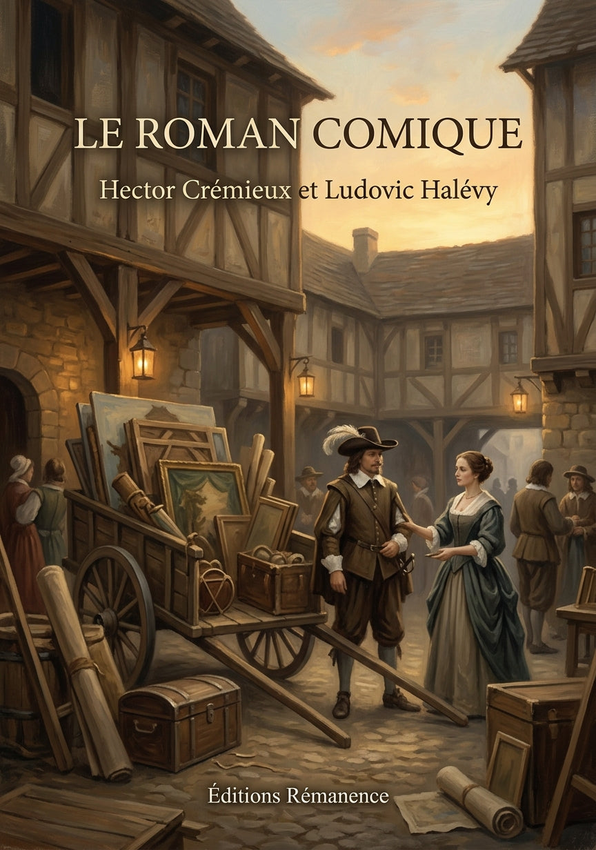 Livre Le Roman comique par Hector Crémieux et Ludovic Halévy - Couverture - Editions Remanence