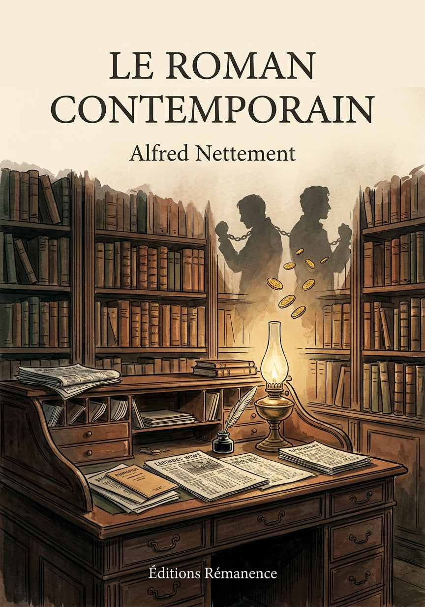 Livre Le Roman contemporain par Alfred Nettement - Couverture - Editions Remanence