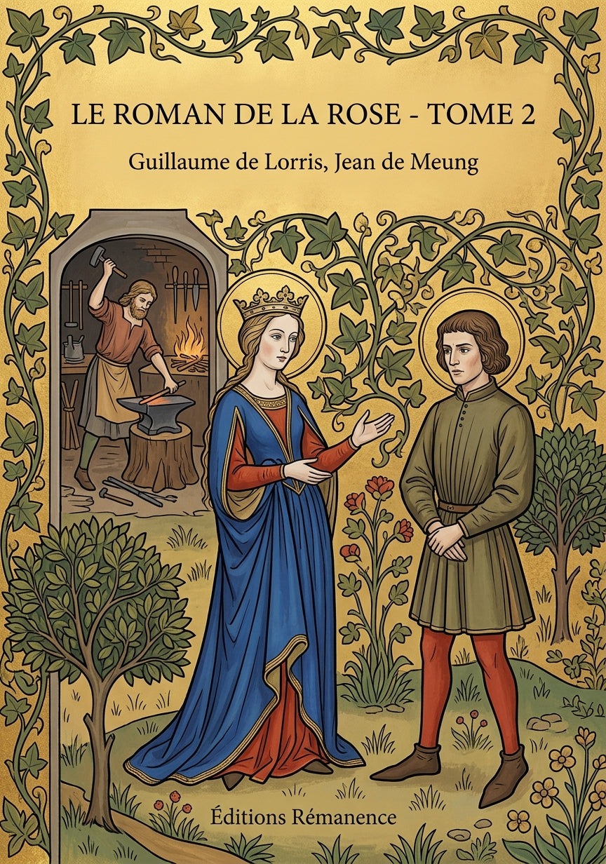 Livre Le roman de la Rose - Tome 2 par Guillaume de Lorris, Jean de Meung - Couverture - Editions Remanence