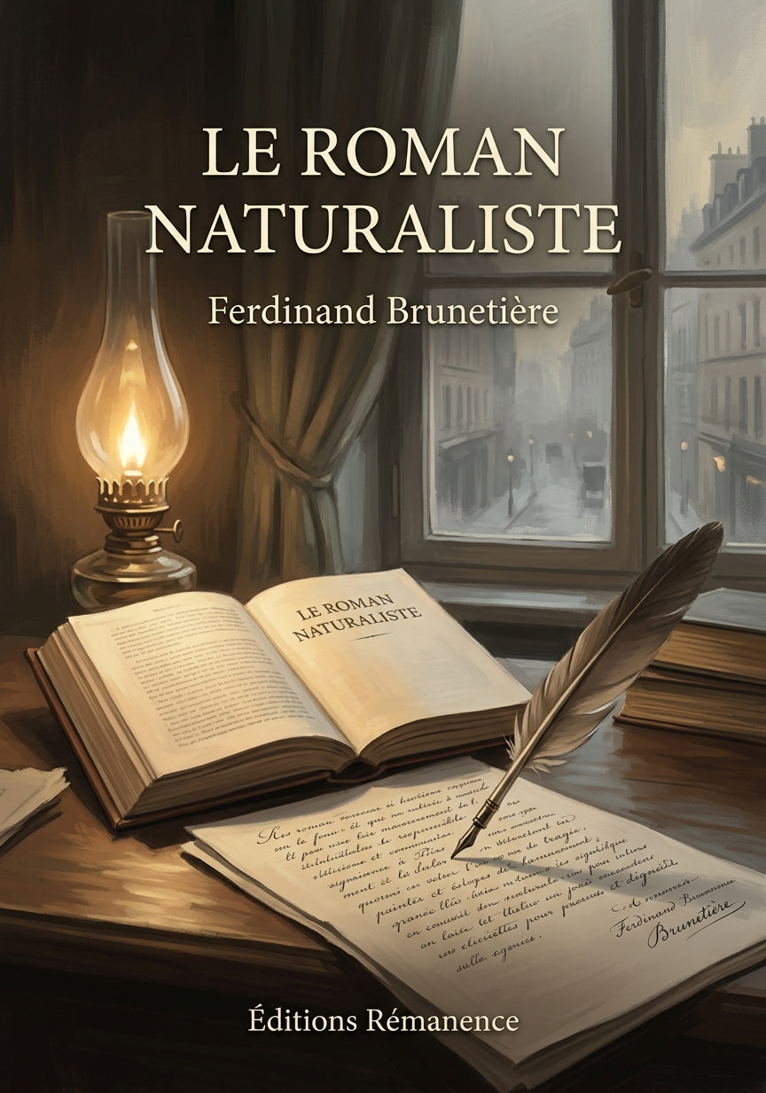 Livre Le Roman naturaliste par Ferdinand Brunetière - Couverture - Editions Remanence