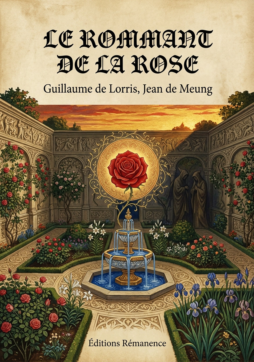 Livre Le Rommant de la Rose par Guillaume de Lorris, Jean de Meung - Couverture - Editions Remanence
