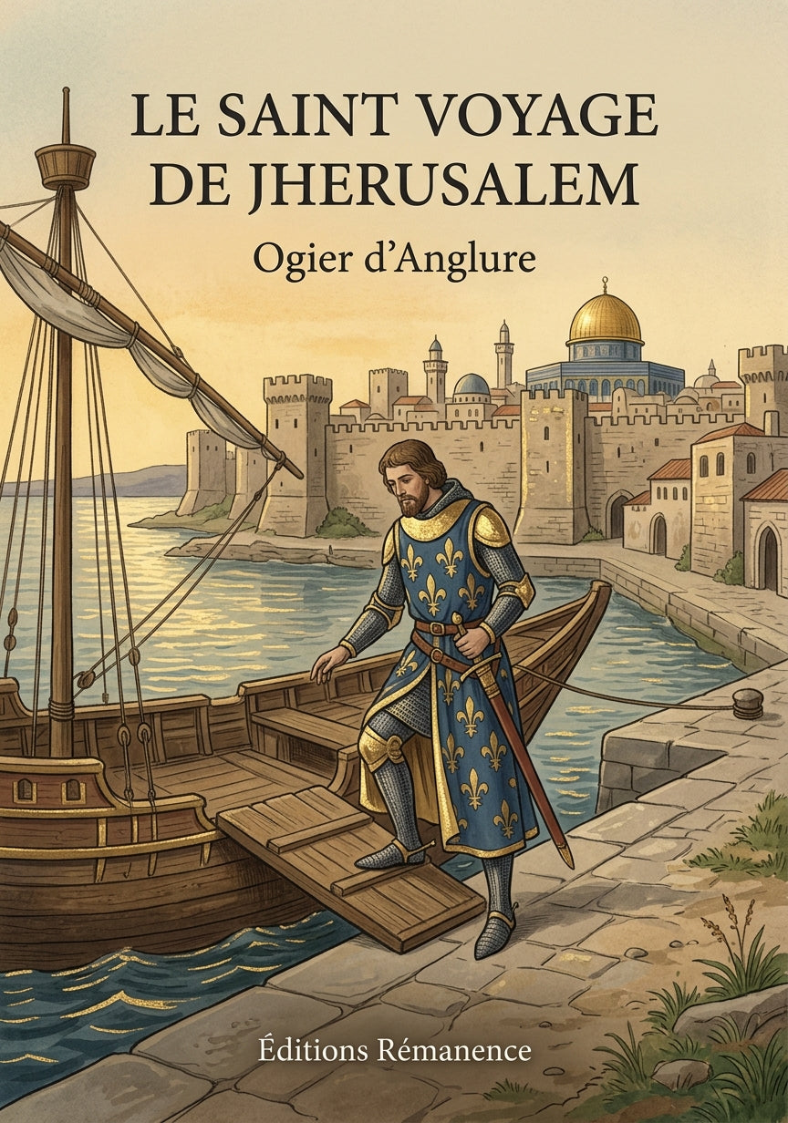 Livre Le saint voyage de Jherusalem par Ogier d’Anglure - Couverture - Editions Remanence