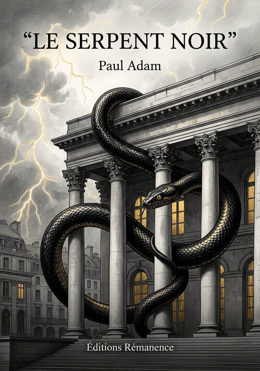 Livre Le Serpent noir par Paul Adam - Couverture - Editions Remanence