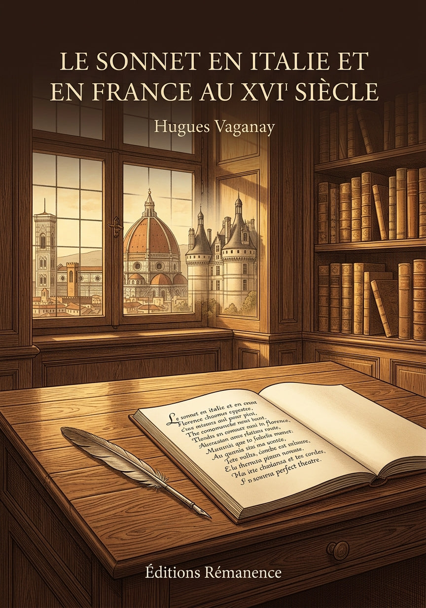 Livre Le Sonnet en Italie et en France au XVI siècle par Hugues Vaganay - Couverture - Editions Remanence