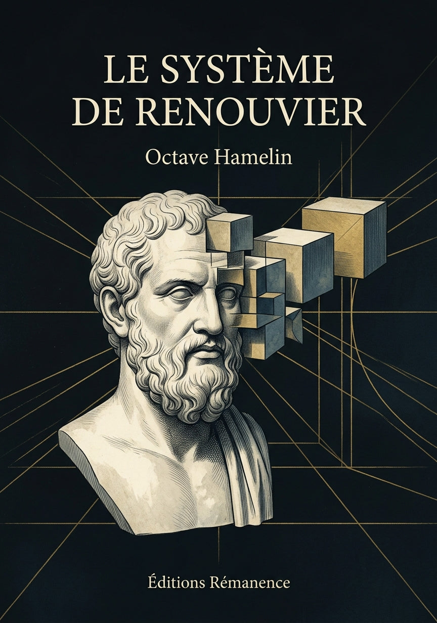 Livre Le Système de Renouvier par Octave Hamelin - Couverture - Editions Remanence