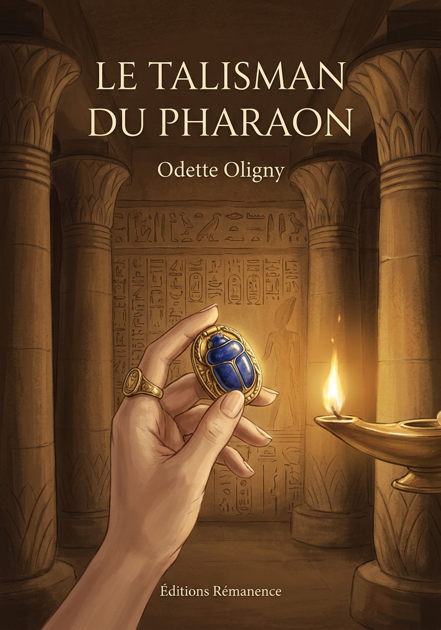 Livre Le Talisman du pharaon par Odette Oligny - Couverture - Editions Remanence