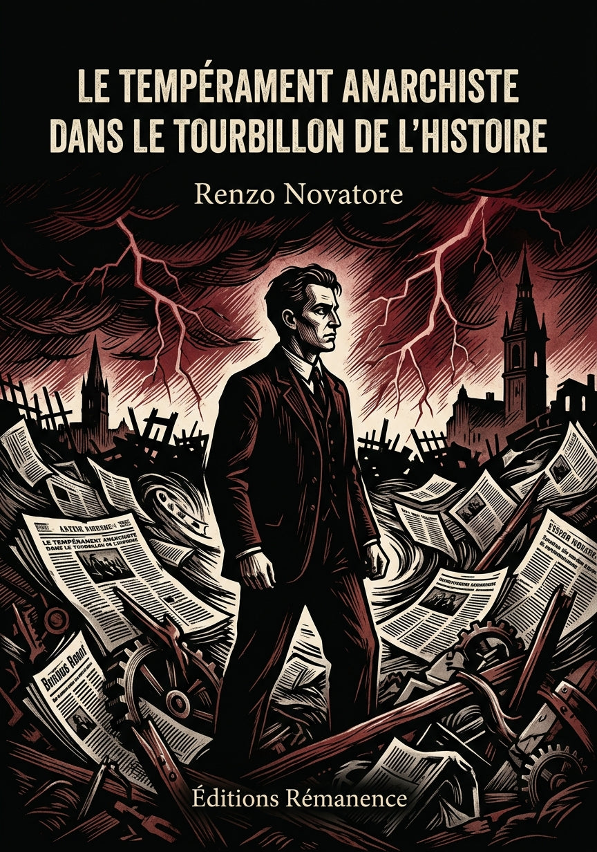 Livre Le Tempérament anarchiste dans le tourbillon de l’histoire par Renzo Novatore - Couverture - Editions Remanence