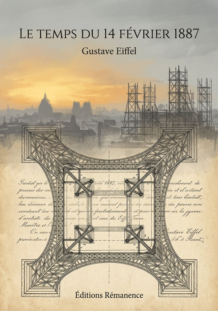 Livre Le Temps du 14 février 1887 par Gustave Eiffel - Couverture - Editions Remanence