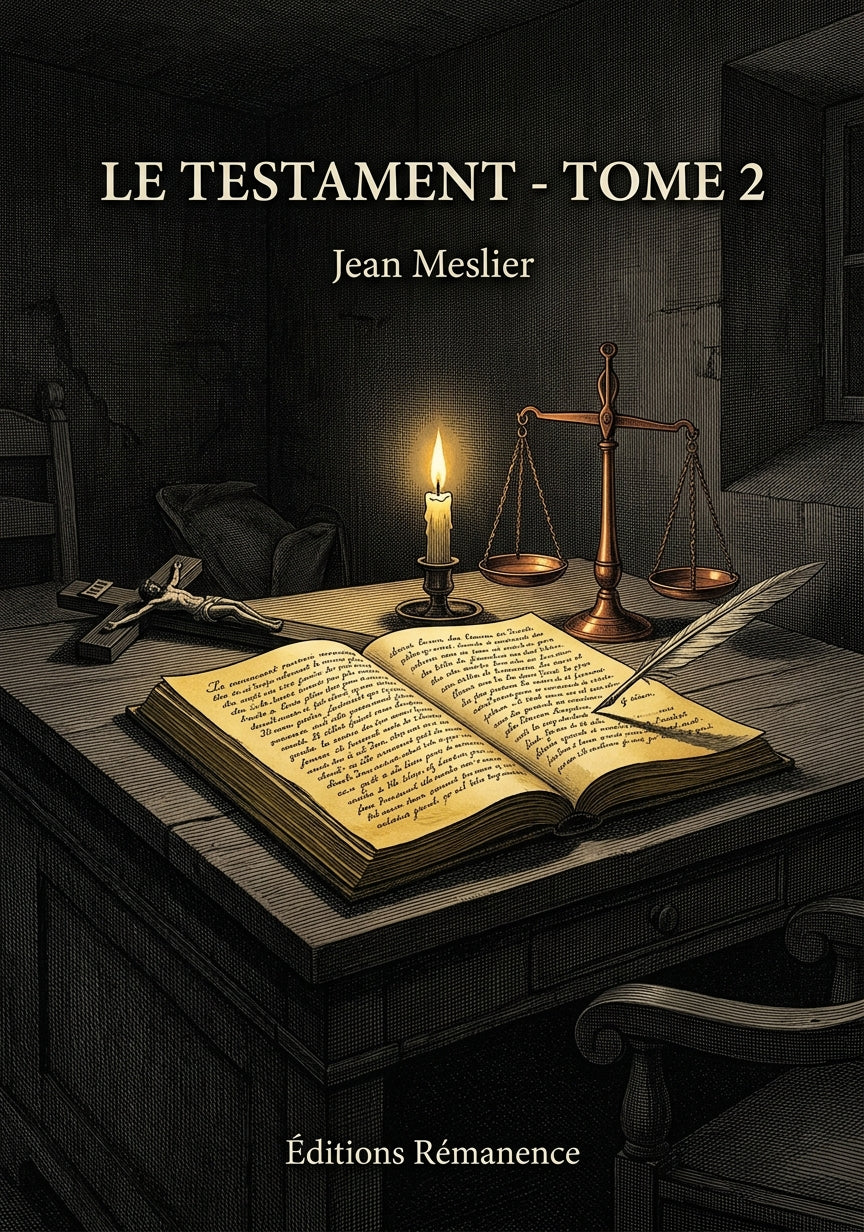 Livre Le Testament - Tome 2 par Jean Meslier - Couverture - Editions Remanence