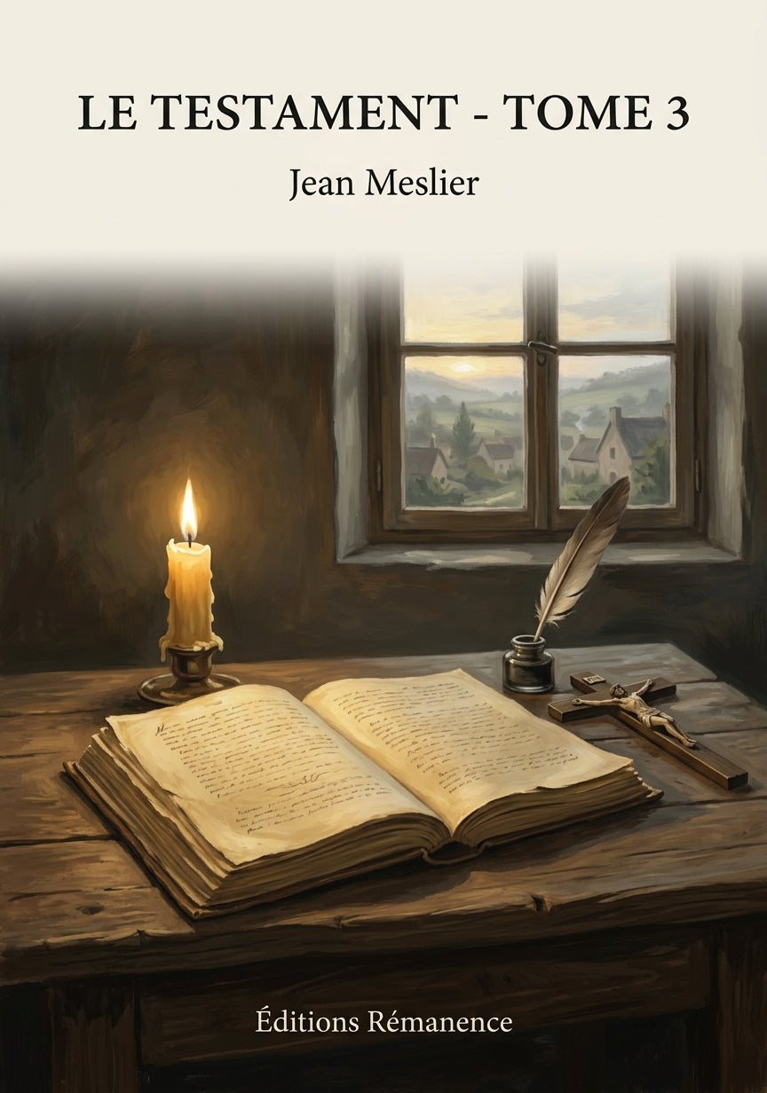 Livre Le Testament - Tome 3 par Jean Meslier - Couverture - Editions Remanence