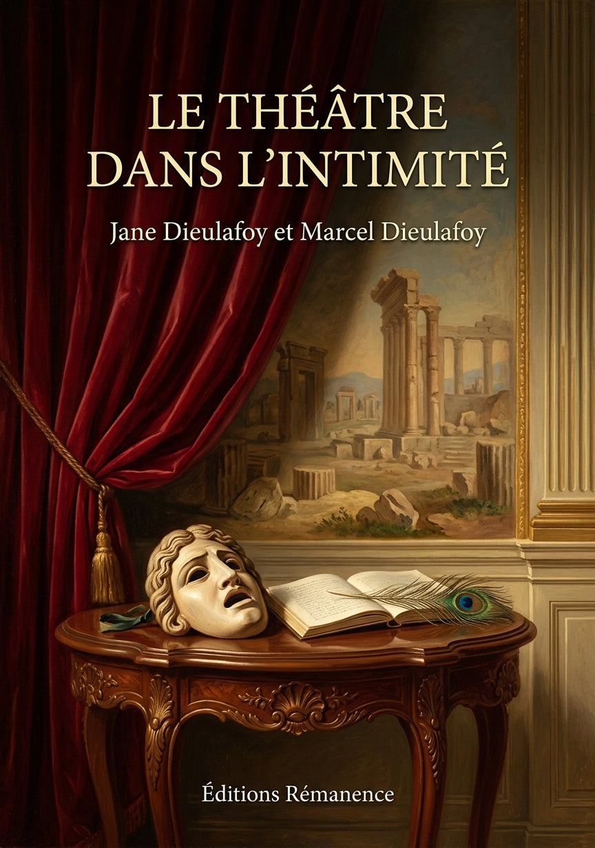 Livre Le Théâtre dans l’intimité par Jane Dieulafoy et Marcel Dieulafoy - Couverture - Editions Remanence