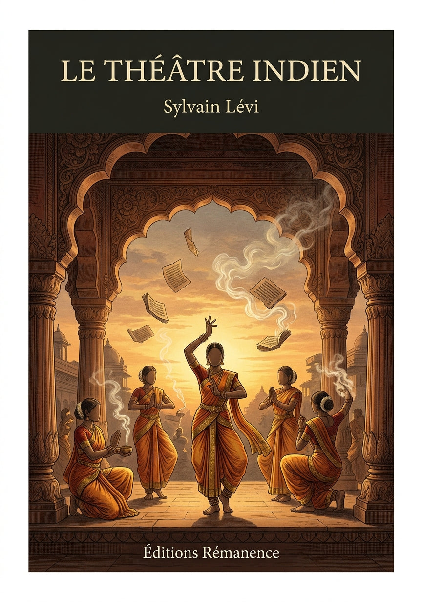 Livre Le Théâtre indien par Sylvain Lévi - Couverture - Editions Remanence