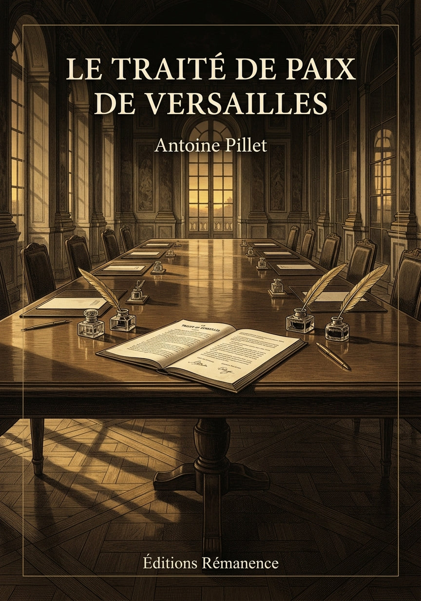 Livre Le Traité de paix de Versailles par Antoine Pillet - Couverture - Editions Remanence
