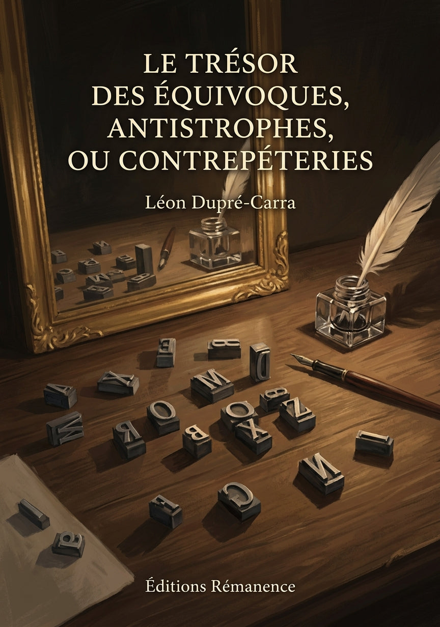 Livre Le trésor des équivoques, antistrophes, ou contrepéteries par Léon Dupré-Carra - Couverture - Editions Remanence