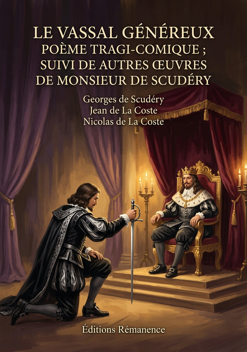 Livre Le Vassal généreux poème tragi-comique ; suivi de Autres Œuvres de Monsieur de Scudéry par Georges de Scudéry Jean de La Coste Nicolas de La Coste - Couverture - Editions Remanence
