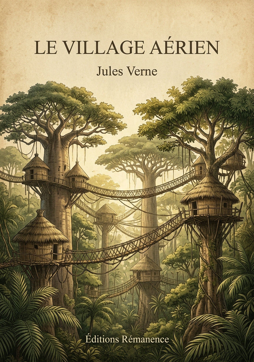 Le village aérien - Jules Verne (Couverture)