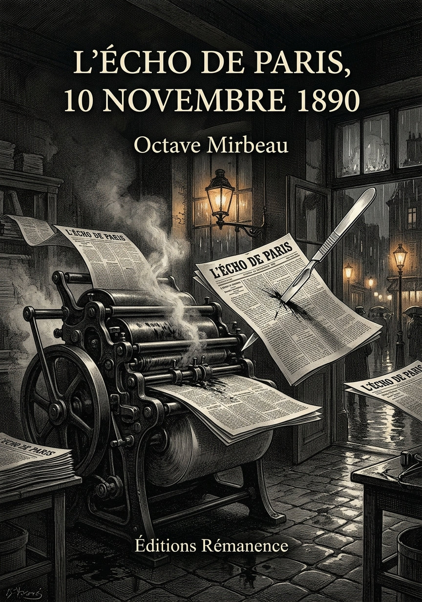 Livre L’Écho de Paris, 10 novembre 1890 par Octave Mirbeau - Couverture - Editions Remanence