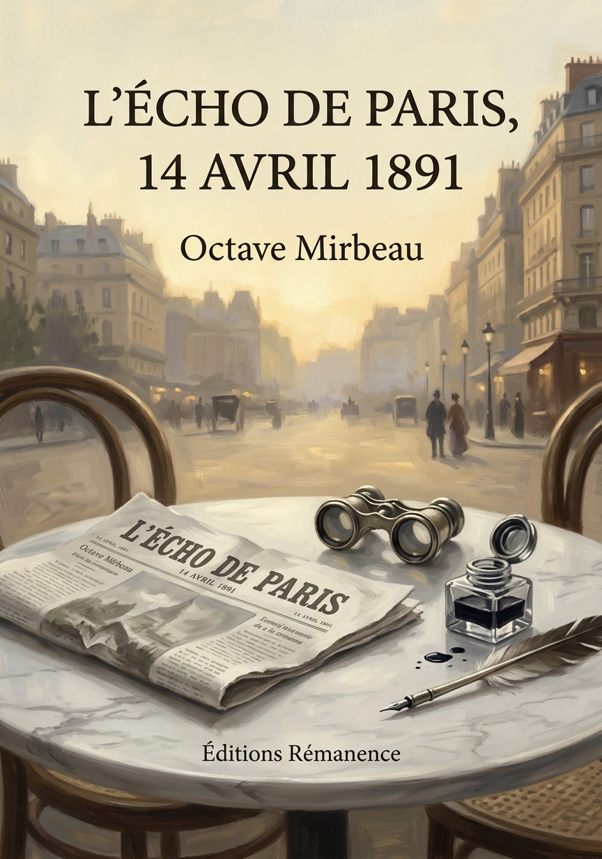 Livre L’Écho de Paris, 14 avril 1891 par Octave Mirbeau - Couverture - Editions Remanence