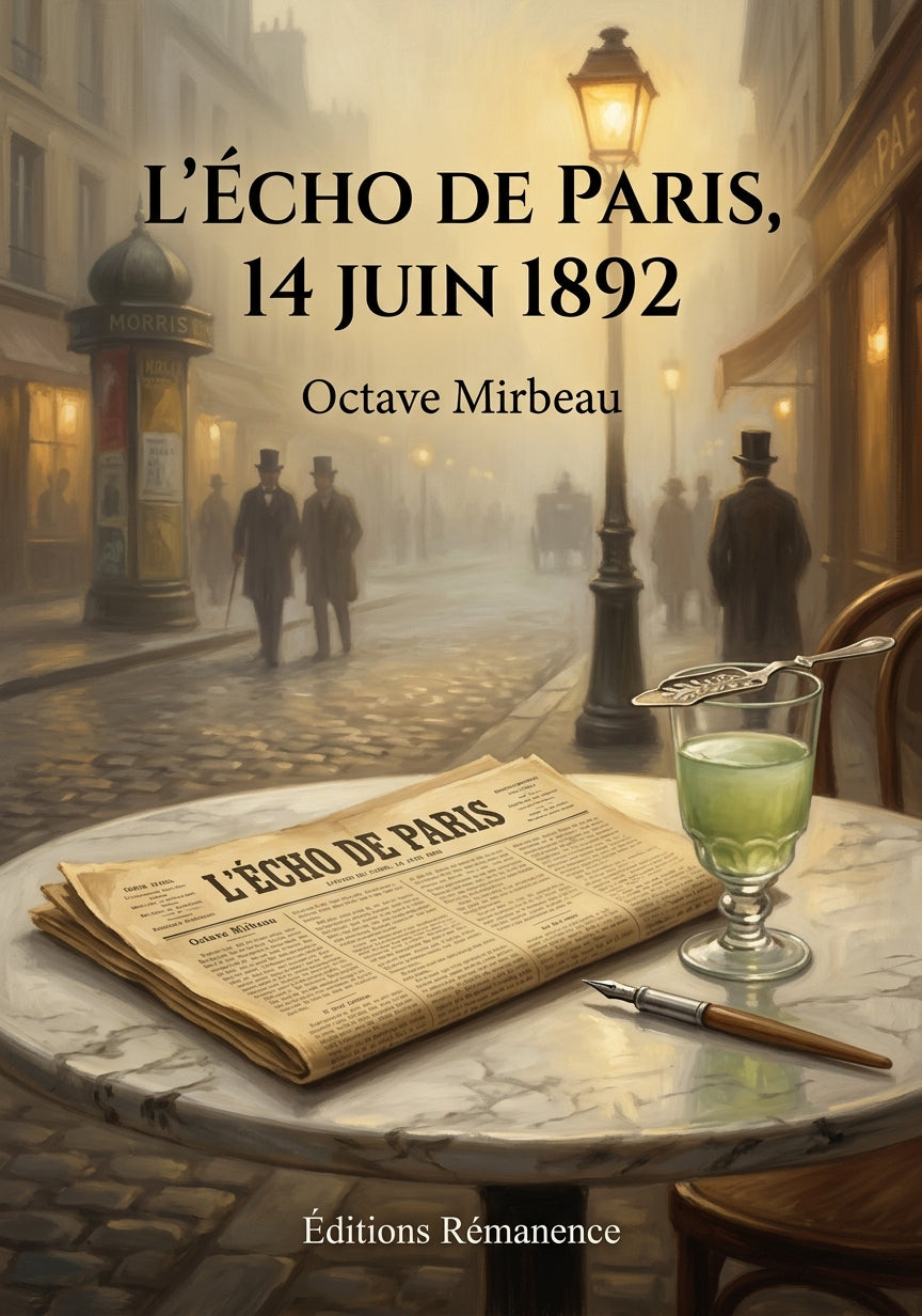 Livre L’Écho de Paris, 14 juin 1892 par Octave Mirbeau - Couverture - Editions Remanence