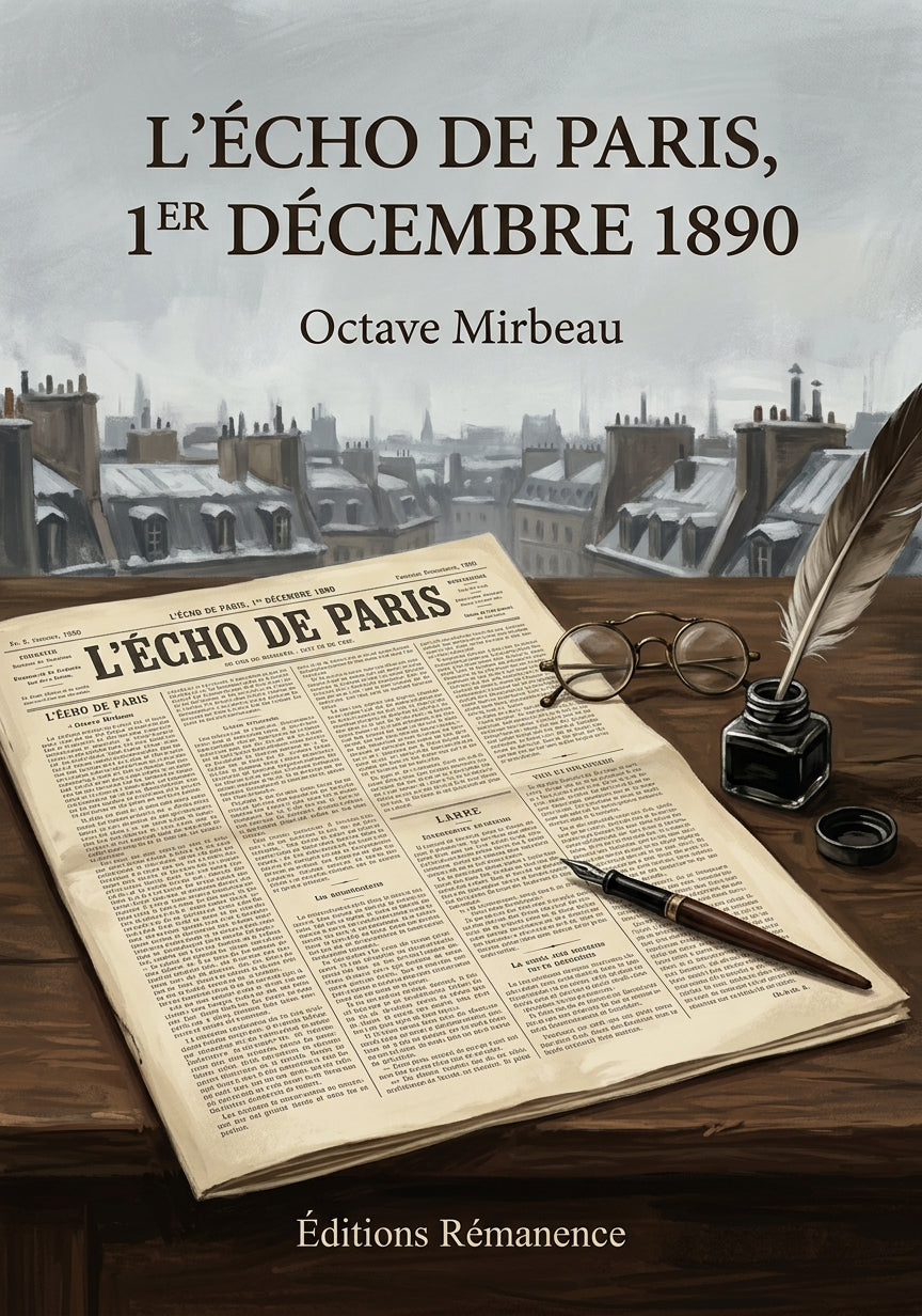 Livre L’Écho de Paris, 1er décembre 1890 par Octave Mirbeau - Couverture - Editions Remanence